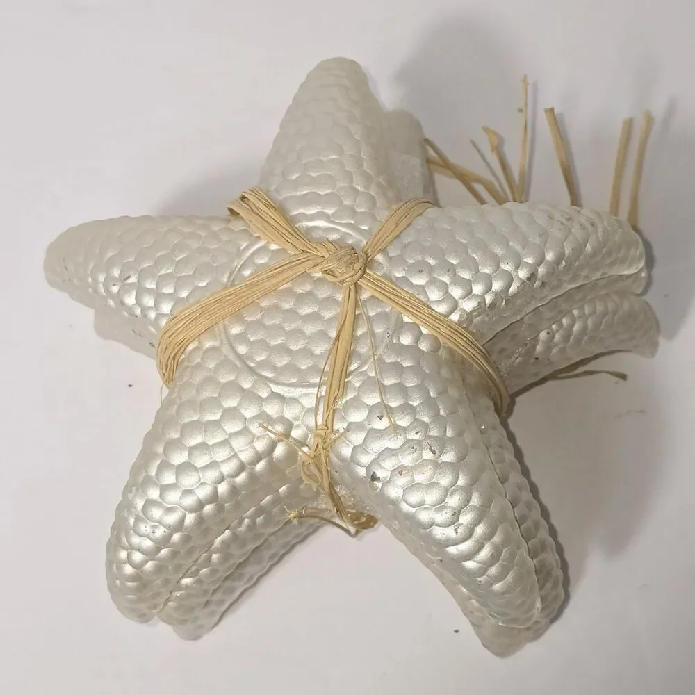 Akcam Turkish Glass Starfish Trinket Dish Small Plates Set of 4
